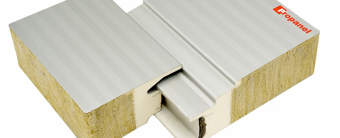 Rock wool sandwich panel connection sample